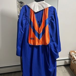 Graduation gown, no cap